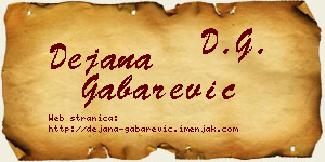 Dejana Gabarević vizit kartica